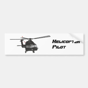 Para Coche Pegatina de helicóptero negro