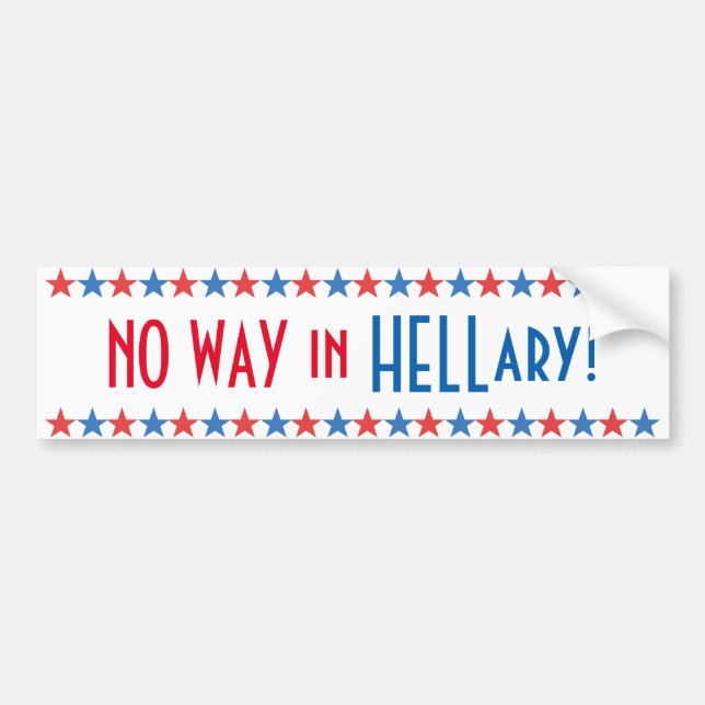 Para Coche Pegatina de Hillary Clinton 2016 (Frente)