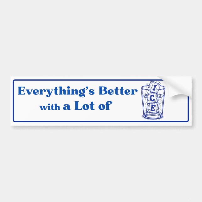 Para Coche Pegatina de inmigración por hielo pro-TrumpRepubli (Frente)