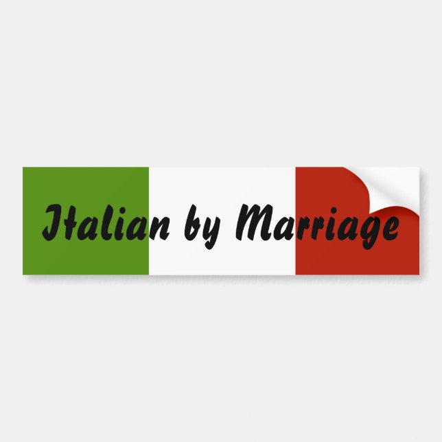 Para Coche Pegatina de Italiano por Matrimonio (Frente)