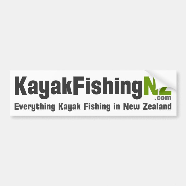 Para Coche pegatina de KayakFishingNZ.com (Frente)
