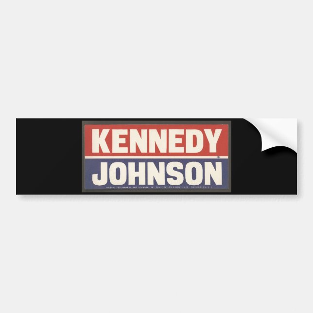 Para Coche Pegatina de Kennedy y de Johnson (Frente)