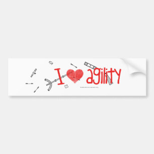 Para Coche Pegatina de la agilidad I <3