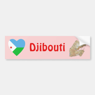 Para Coche Pegatina de la bandera en forma de corazón y mapa 