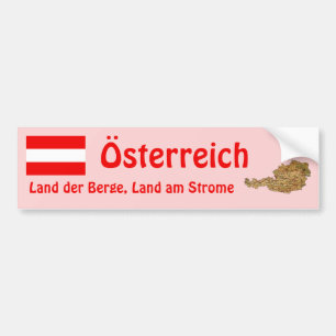 Para Coche Pegatina de la bandera y el mapa de Austria
