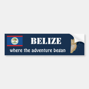 Para Coche Pegatina de la bandera y el mapa de Belice