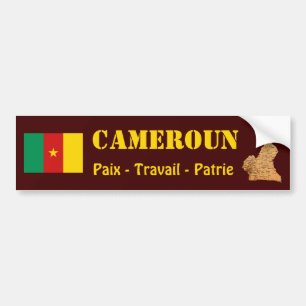 Para Coche Pegatina de la bandera y el mapa de Camerún