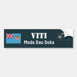 Para Coche Pegatina de la bandera y el mapa de Fiji