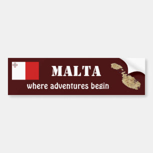 Para Coche Pegatina de la bandera y el mapa de Malta