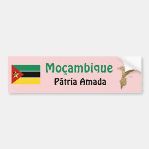 Para Coche Pegatina de la bandera y el mapa de Mozambique