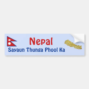 Para Coche Pegatina de la bandera y el mapa de Nepal