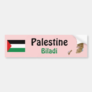 Para Coche Pegatina de la bandera y el mapa de Palestina