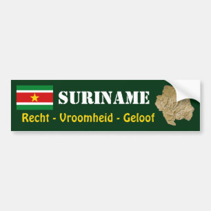 Para Coche Pegatina de la bandera y el mapa de Surinam