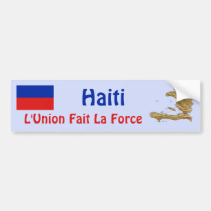 Para Coche Pegatina de la bandera y mapa de Haití