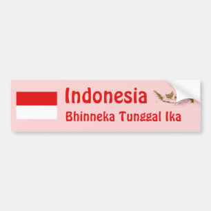 Para Coche Pegatina de la bandera y mapa de Indonesia