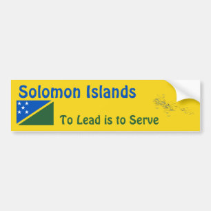 Para Coche Pegatina de la bandera y mapa de las Islas Salomón