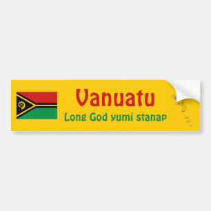 Para Coche Pegatina de la bandera y mapa de Vanuatu