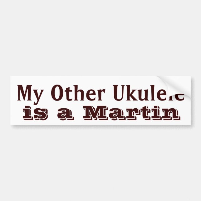 Para Coche Pegatina de la caja del Ukulele de "mi otro (Frente)