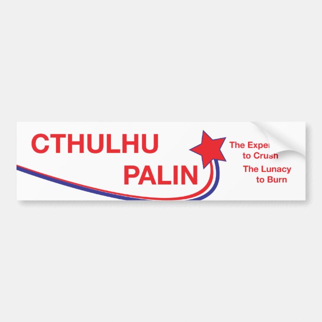 Para Coche Pegatina de la campaña de Cthulhu/Palin (Frente)