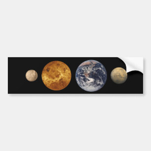 Para Coche Pegatina de la comparación del tamaño del planet