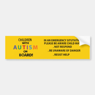 Para Coche Pegatina de la Decal del Camión de Autismo Infanti