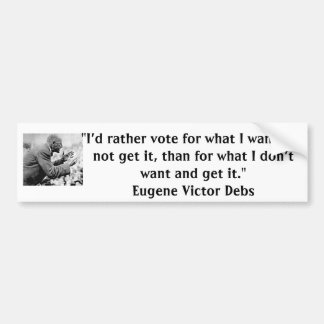 Para Coche Pegatina de la elección de Eugene Debs