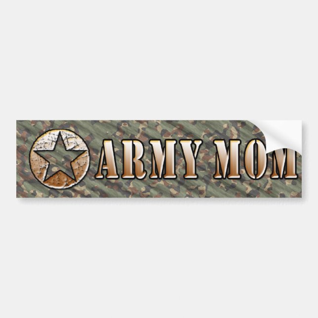 Para Coche Pegatina de la mamá del ejército (Frente)