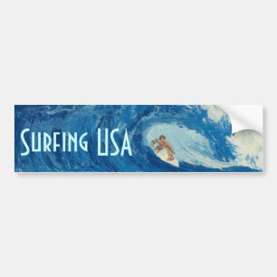 Para Coche Pegatina de la persona que practica surf del arte