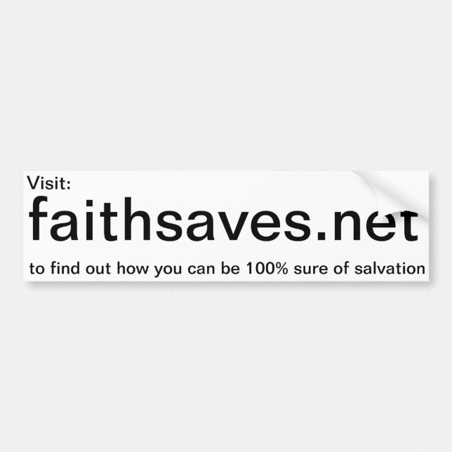 Para Coche pegatina de la promoción de Faithsaves.net (Frente)