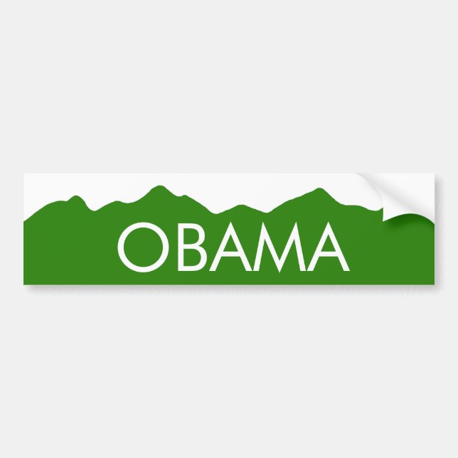 Para Coche Pegatina de las montañas de Colorado Obama (Frente)