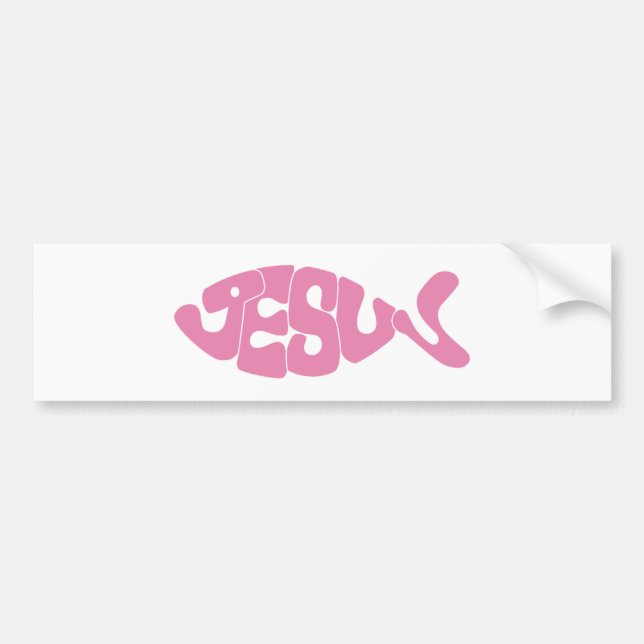 Para Coche Pegatina de los pescados de Jesús (Frente)