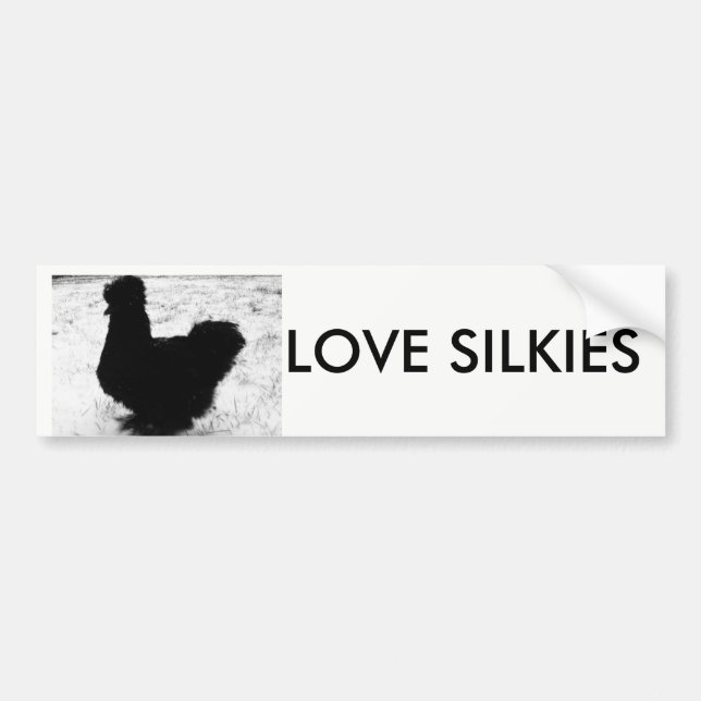 Para Coche Pegatina de los pollos del silkie del amor (Frente)