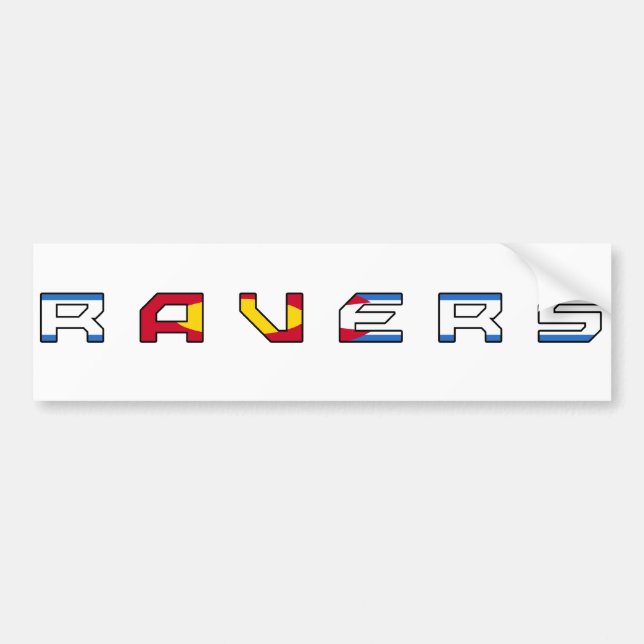 Para Coche Pegatina de los Ravers de Colorado (Frente)