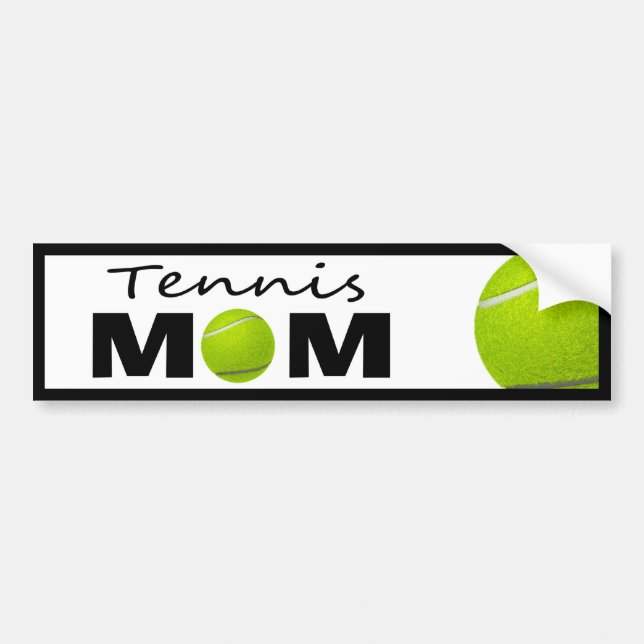Para Coche Pegatina de Mamá de Tenis (Frente)
