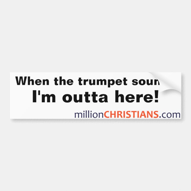 Para Coche pegatina de millionChristians.com Bumber (Frente)