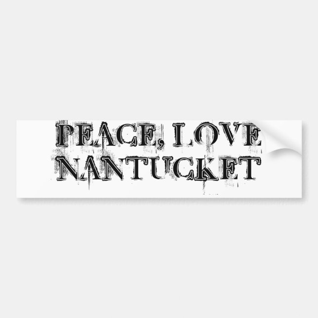 Para Coche Pegatina de Nantucket del amor de la paz (Frente)