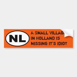 Para Coche Pegatina de NL - idiota perdido del pueblo