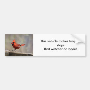 Para Coche Pegatina de observador de pájaros cardenal