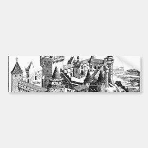 Para Coche Pegatina de paracaídas de castillo medieval