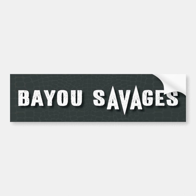 Para Coche Pegatina de parachoques Bayou Savages (Frente)