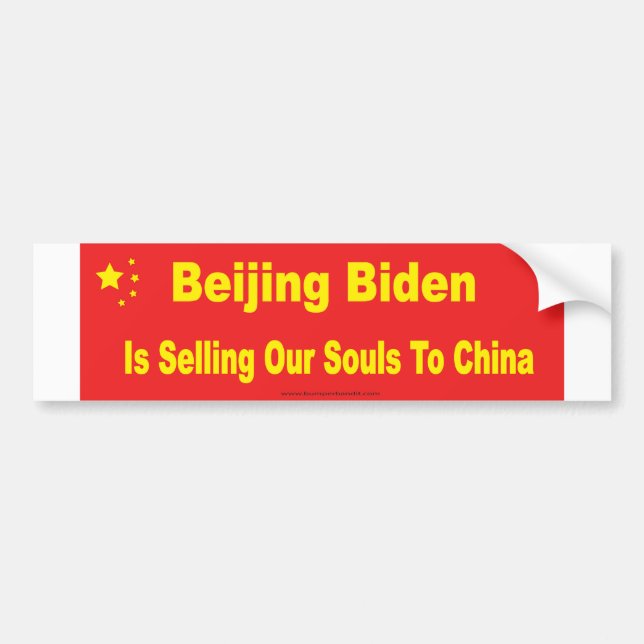 Para Coche Pegatina de parachoques Biden de Beijing (Frente)