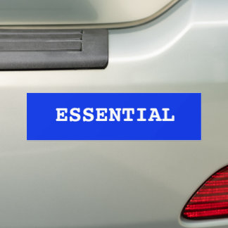 Para Coche Pegatina de parachoques BLUE que dice esencial