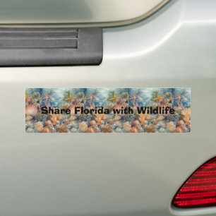 Para Coche Pegatina de parachoques comparte Florida con conch