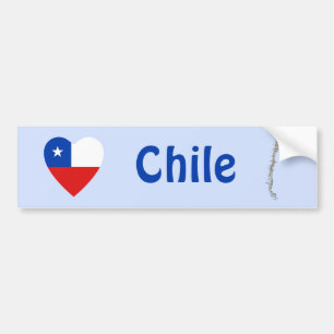 Para Coche Pegatina de parachoques con corazón de bandera de