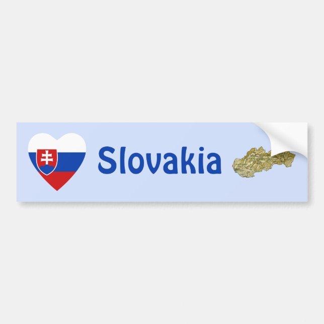 Para Coche Pegatina de parachoques con corazón de bandera de  (Frente)