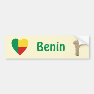 Para Coche Pegatina de parachoques con corazón de bandera de