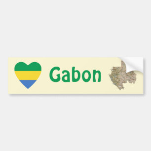 Para Coche Pegatina de parachoques con corazón de bandera de
