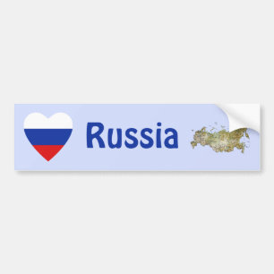 Para Coche Pegatina de parachoques con corazón de bandera de