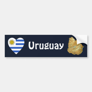 Para Coche Pegatina de parachoques con corazón de bandera de 