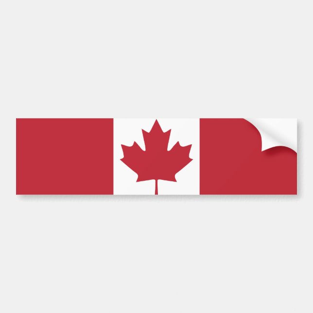 Para Coche Pegatina de parachoques de bandera de Canadá (Frente)